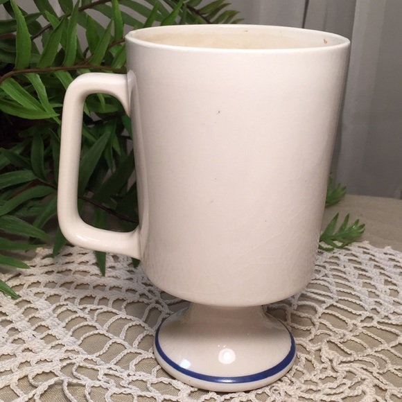 Vintage MCM Fruit Design Pedestal Coffee Mug - Picture 8 of 16